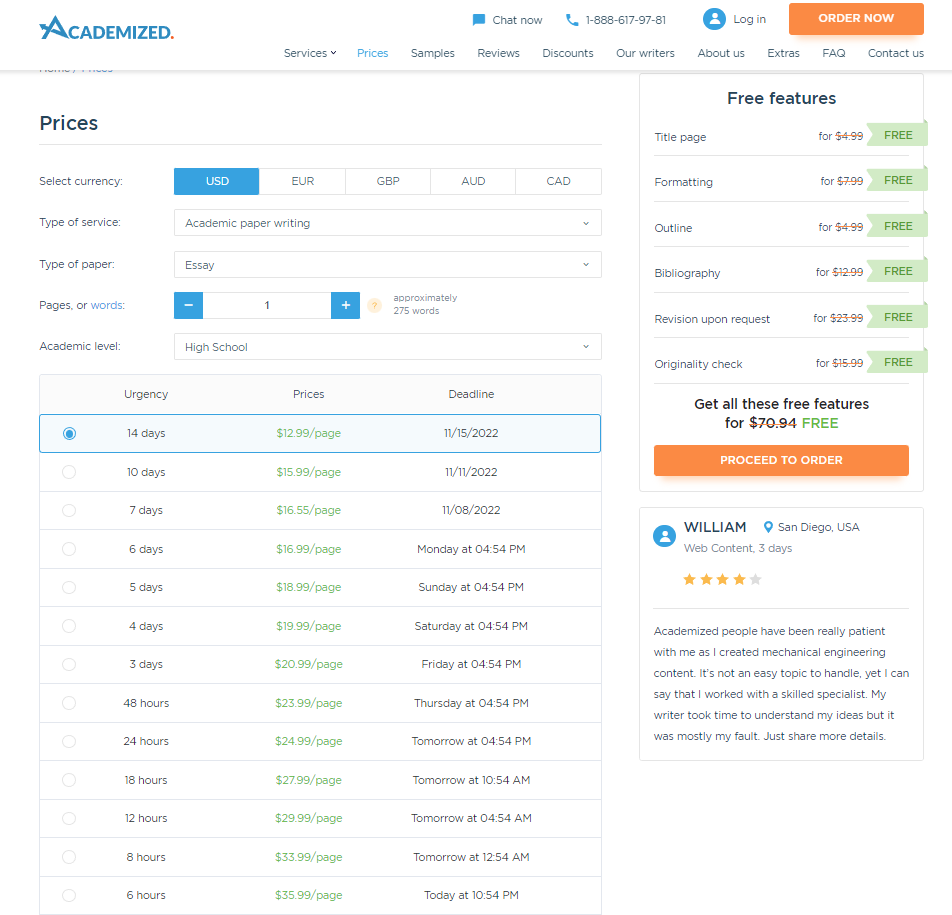 pricing